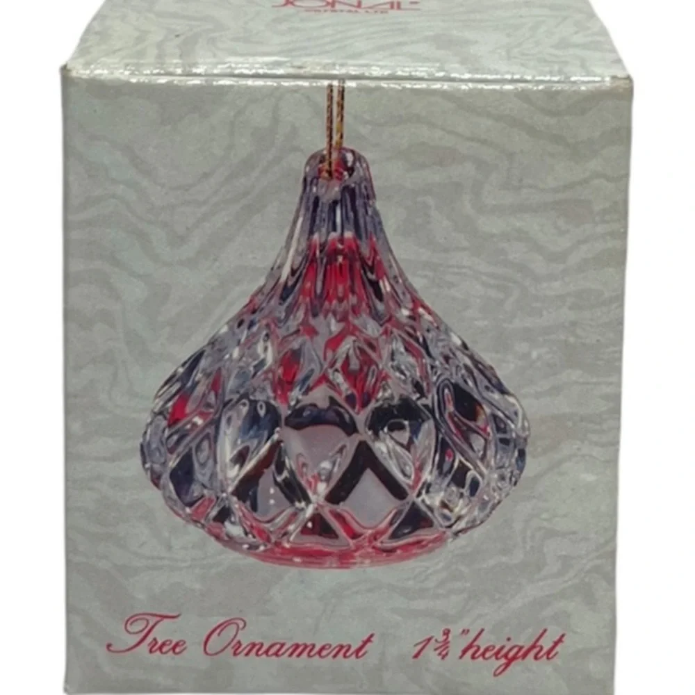 Crystal Kiss Made In Germany Ornament Hershey Kiss Full Lead Jonal Crystals
